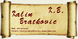 Kalin Bratković vizit kartica
